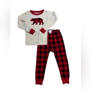 3 for $20 Little Blue House holiday PJ’s  set. Plaid print and bear size 4T